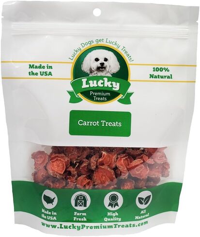 Lucky Premium Carrot Medallion Treats – Carrot Dog Treats and All Natural Dog Treats with Sliced, Dehydrated Carrots (12 oz) in Saudi Arabia
