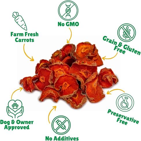 Lucky Premium Carrot Medallion Treats – Carrot Dog Treats and All Natural Dog Treats with Sliced, Dehydrated Carrots (12 oz) in Saudi Arabia
