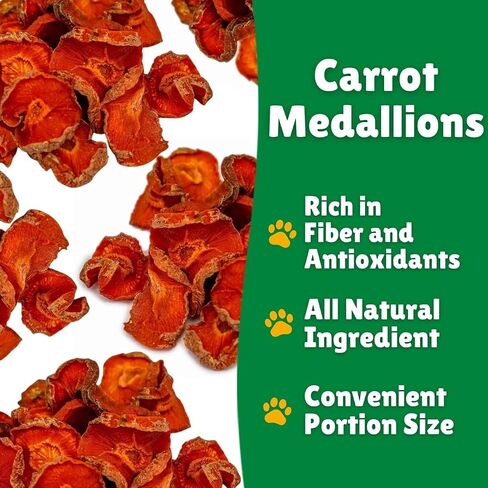 Lucky Premium Carrot Medallion Treats – Carrot Dog Treats and All Natural Dog Treats with Sliced, Dehydrated Carrots (12 oz) in Saudi Arabia