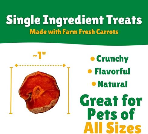 Lucky Premium Carrot Medallion Treats – Carrot Dog Treats and All Natural Dog Treats with Sliced, Dehydrated Carrots (12 oz) in Saudi Arabia
