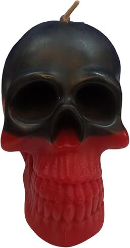 Black red reversible skull candle 3.15 inch height in Saudi Arabia