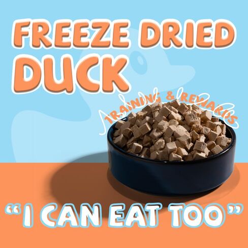 Freeze Dried Duck Dog Treats & Healthy Snacks for Cat,100% Raw Duck Cut Into Pieces,Soft Treats for Training & Rewards,Supplementing Nutrition in Saudi Arabia