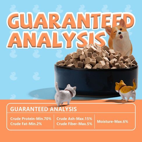 Freeze Dried Duck Dog Treats & Healthy Snacks for Cat,100% Raw Duck Cut Into Pieces,Soft Treats for Training & Rewards,Supplementing Nutrition in Saudi Arabia