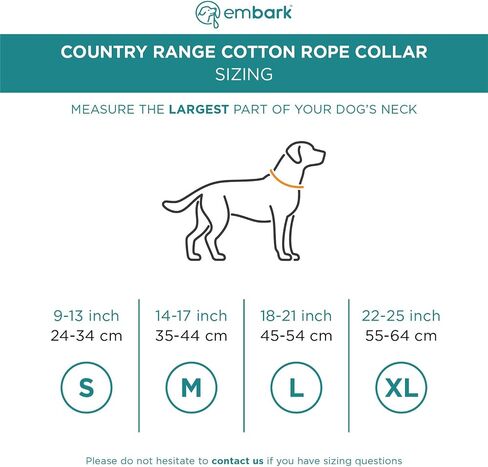 Embark Pets Country Dog Rope Collar - Braided Cotton and Thick Leather Dog Collar for Large Dogs - Durable Dog Collars for Large Dogs and Strong Build for Training, Walking, Running (Large, Red) in Saudi Arabia