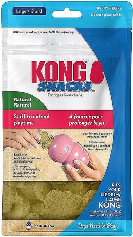KONG Stuff N Large Puppy Snaps Chicken and Rice Dog Treat (Set of 2) Size: Large in Saudi Arabia