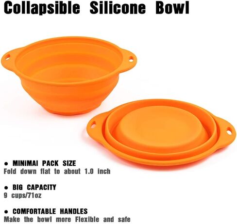 Collapsible Mixing Bowl, Silicone Mixing Bowl Large, Collapsible bowl for camping(9 Cups/71oz) in Saudi Arabia