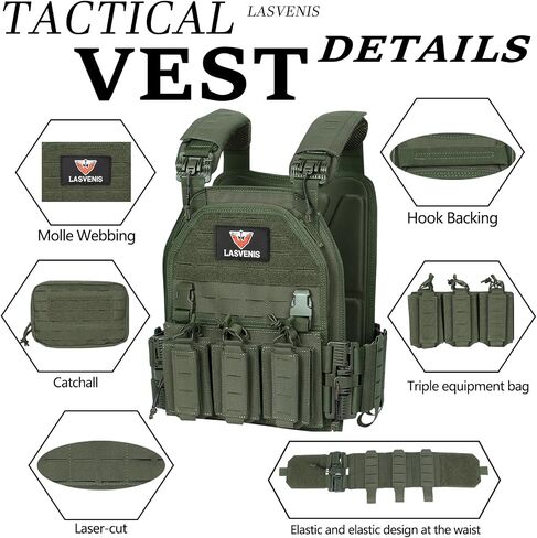 Quick Release Tactical Vest Adjustable Breathable Weighted Outdoor Vest for Training in Saudi Arabia