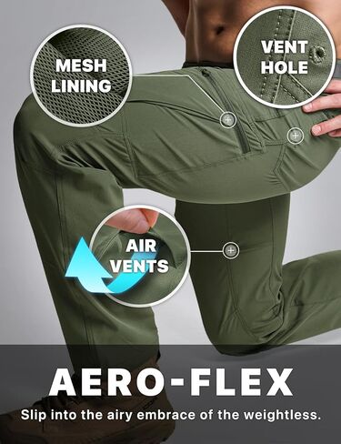 سروال تكتيكي سريع الجفاف للرجال من CQR، سروال خارجي مقاوم للماء، خفيف الوزن قابل للتمدد / سروال مستقيم للعمل للمشي لمسافات طويلة in Kuwait