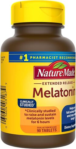 Nature Made Melatonin 4mg Extended Release Tablets, 100% Drug Free Sleep Aid for Adults, 90 Count, 90 Day Supply in Saudi Arabia