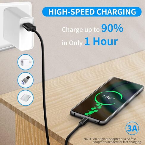 كابل USB A إلى USB C 3.1/3.2 Gen 2 لنقل البيانات بسرعة 10 جيجابت في الثانية، كابل USB C SSD قصير مع شحن سريع 60 وات QC 3.0، كابل احتياطي لهاتف Samsung T7، SanDisk Extreme Portable SSD، Crucial X8، WD، والمزيد - 0.5 قدم in Kuwait