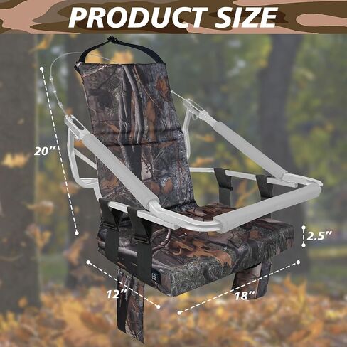 Heated Tree Stand Seat,Adjustable Hunting Seat Cushion,Waterproof Seat Pads Replacement,Fits Hunting Climber Deer Tree Stands in Saudi Arabia