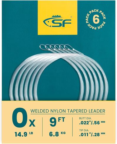 SF Pre-Tied Loop Fly Fishing Tapered Leader Nylon Clear Trout Freshwater Saltwater Bonefish Permit Bass Salmon Steelhead 7.5FT 9FT 10FT 12FT 15FT 0X 1X 2X 3X 4X 5X 6X 7X in Saudi Arabia