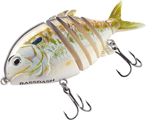 Bassdash SwimPomfret Hard Swimbaits with Built-in Steel Balls 3.9in 1.3oz Casting Panfish Bluegill Fishing Lure for Bass Walleye Pike Fishing in Saudi Arabia