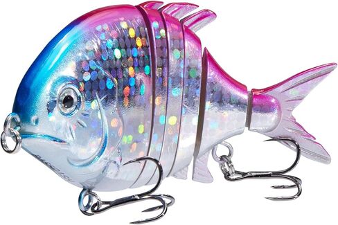 Bassdash SwimPomfret Hard Swimbaits with Built-in Steel Balls 3.9in 1.3oz Casting Panfish Bluegill Fishing Lure for Bass Walleye Pike Fishing in Saudi Arabia