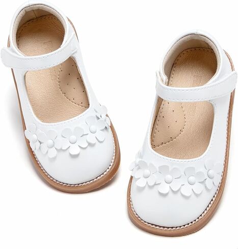 Flaryzone Toddler Girls Mary Jane School Uniform Oxfords Dress Shoes Flats | Wide Round Toe,Cushioned Comfort, Flower Girl shoes for Wedding Party Daily in Saudi Arabia