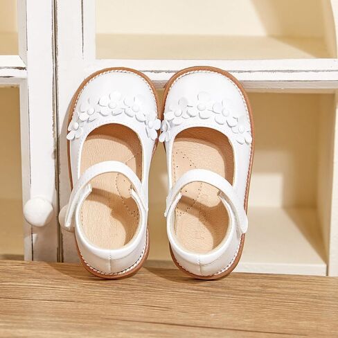 Flaryzone Toddler Girls Mary Jane School Uniform Oxfords Dress Shoes Flats | Wide Round Toe,Cushioned Comfort, Flower Girl shoes for Wedding Party Daily in Saudi Arabia