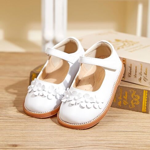 Flaryzone Toddler Girls Mary Jane School Uniform Oxfords Dress Shoes Flats | Wide Round Toe,Cushioned Comfort, Flower Girl shoes for Wedding Party Daily in Saudi Arabia
