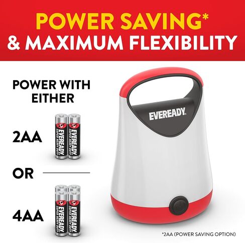 Eveready LED Camping Lantern, Bright Battery Powered Lantern, Water Resistant Hurricane Supplies, 100 Hour Run-time, Pack of 1 in Kuwait