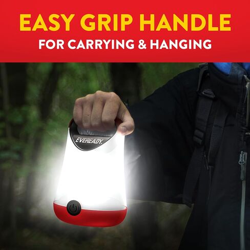 Eveready LED Camping Lantern, Bright Battery Powered Lantern, Water Resistant Hurricane Supplies, 100 Hour Run-time, Pack of 1 in Kuwait