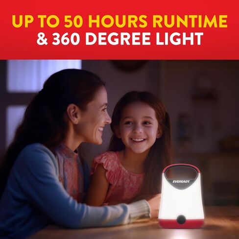 Eveready LED Camping Lantern, Bright Battery Powered Lantern, Water Resistant Hurricane Supplies, 100 Hour Run-time, Pack of 1 in Kuwait