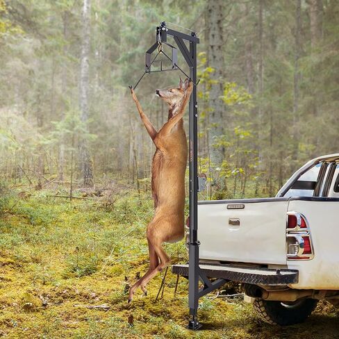 VEVOR Hitch Mounted Deer Hoist, 300lbs/400lbs Capacity Hitch Game Hoist, 2'' Truck Hitch Deer Hoist with Winch Lift and Gambrel Set, Adjustable Height in Saudi Arabia