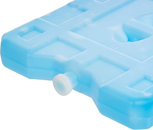 Amazon Basics Reusable Hard Sided Rectangular Ice Pack, Pack of 4, Medium, Blue, 8.3" X 6.7" X 1.2" in Saudi Arabia