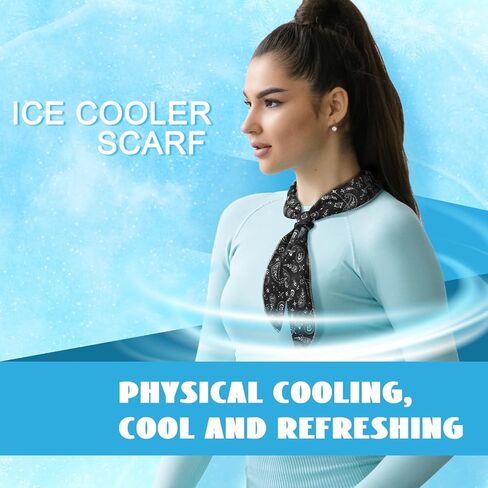 6 Pcs Cooling Neck Wraps Neck Cooler Cooling Scarf Neck Cooling Bandana for Women Men Hot Weather Outdoor Activities Cooler in Saudi Arabia