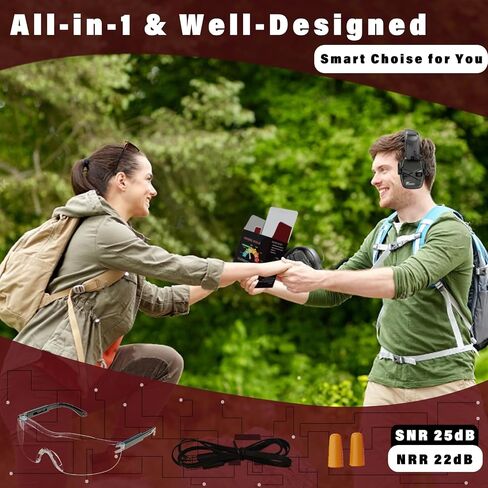 Fanke Electronic Ear Protection for Gun Range Earmuffs Dynamic Ambient Sound Monitoring Slim Active Hearing Protection Headphones NRR 22dB Compact Foldable for Hunting in Saudi Arabia