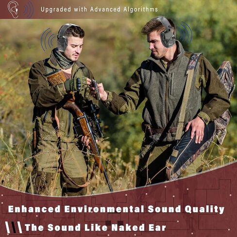 Fanke Electronic Ear Protection for Gun Range Earmuffs Dynamic Ambient Sound Monitoring Slim Active Hearing Protection Headphones NRR 22dB Compact Foldable for Hunting in Saudi Arabia