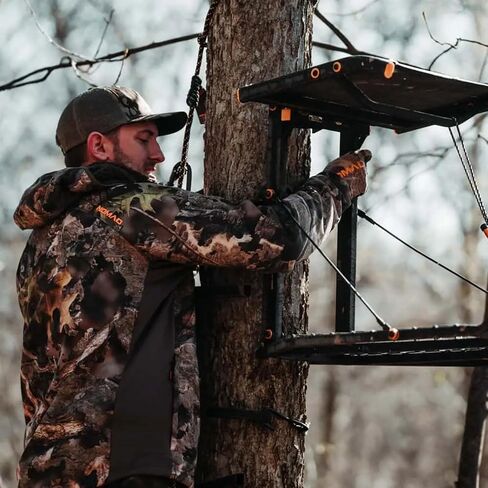 Muddy The Boss XL Wide Stance Hang On 1 Person Hunting Tree Stand Platform with Silent Straps, FlexTek Seating, and Extra Wide Platform (2 Pack) in Saudi Arabia