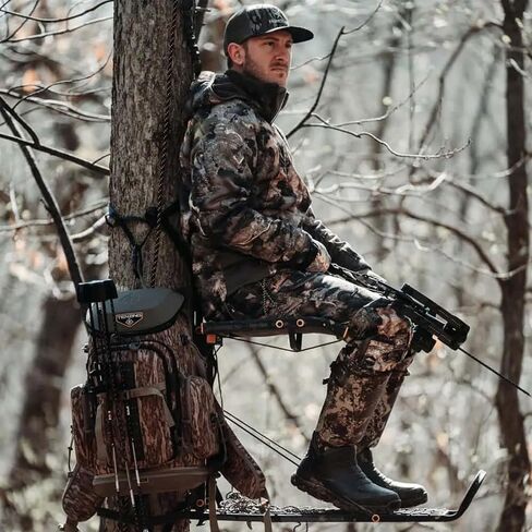 Muddy The Boss XL Wide Stance Hang On 1 Person Hunting Tree Stand Platform with Silent Straps, FlexTek Seating, and Extra Wide Platform (2 Pack) in Saudi Arabia