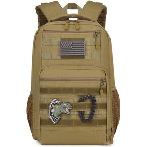 Kids Tactical Backpack Army Molle Bookbag Military Boys Backpack for School, Outdoor, Camping, Orange