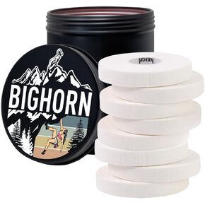 Bighorn Athletics Climbing Finger Tape with Retro Design Female Climber Tin Canister, 0.5-Inch x 45-feet, 8-Rolls, White