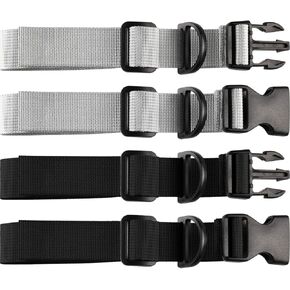 HESTYA 2 Pieces Backpack Chest Strap Adjustable Backpack Sternum Strap Chest Belt with Buckle for Hiking and Jogging (Black)
