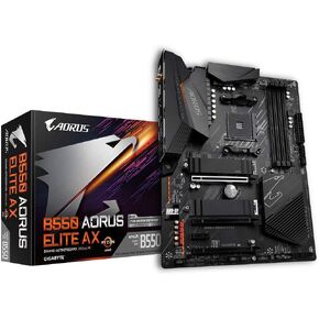Gigabyte B550 AORUS ELITE AX (AMD Ryzen 5000/B550/ATX/True 12+2 Phases Digital VRM/PCIe4.0/DDR4/USB3.2 Gen 1/Realtek ALC1200/Intel WiFi 6/2xM.2 Thermal Guard/2.5 GbE LAN/HDMI/DP/Gaming Motherboard)