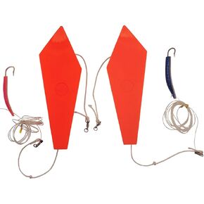 DFYUJU Splashing Float Trolling Planer Board Set Left & Right with Flash Scale Spoon Trolling Spoon Accessory Fishing Lure for Saltwater Fishing Trolling