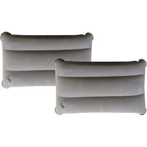 Inflatable Pillow,Set of 2 Ultralight Inflatable Camping Pillows for Sleeping and Travel,Compact and Comfortable Camp Pillows for Traveling,Hiking,Camping,Napping,Neck Lumbar Support (Gray)