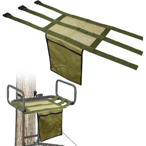 Universal Tree Stand Seat Replacement with Pocket, 16 X 12Inch Lightweight Replacement Treestand Seat with Adjustable Strap Hunting Accessories Fits All Ladder Stand, Works On Climbing Treestands