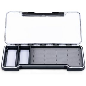 Fly Boxes For Fly Fishing Jig Box: Waterproof Large Fly Fishing Box Easy Grip Foam Jig Fly Fishing Tackle Box 7.4 * 4.1 * 0.7 Inch Type B with 2 Magnetic Compartment(3 PCS)
