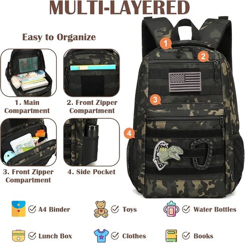 Kids Tactical Backpack Army Molle Bookbag Military Boys Backpack | for School, Outdoor, Camping in Saudi Arabia