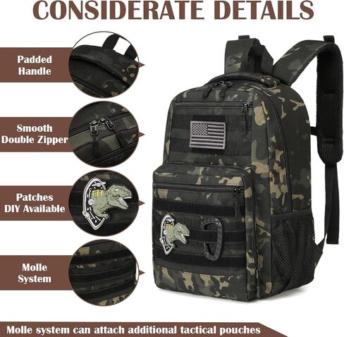 Kids Tactical Backpack Army Molle Bookbag Military Boys Backpack | for School, Outdoor, Camping in Saudi Arabia