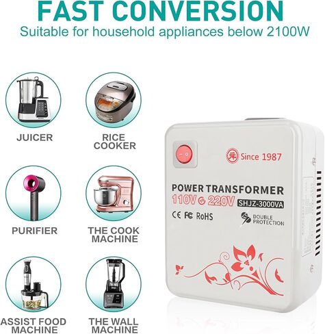 110 to 220 Voltage Converter 120v to 240v Step Up Transformer 2000W in Saudi Arabia
