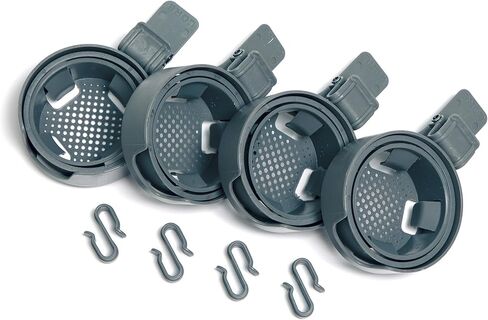 حاملات الأكواب والخطافات من كور | تناسب طاولة الطبخ والتخييم فليكس ريل الخارجية بطول 4 أقدام | محمولة للشاطئ، والنزهات، والساحات الخلفية، والشواء، والبوابة الخلفية، والفناء، والحفلات | تتضمن 4 حاملات أكواب و4 خطافات in Kuwait