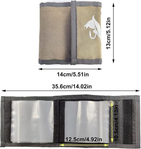 Aventik 10 Pockets Fishing Tackle Binder LeaderTippet Line Leader Wallet | Leader Case Tippet Storage Fly Fishing Great for Pre-Tied Carp and Catfish Rigs in Kuwait