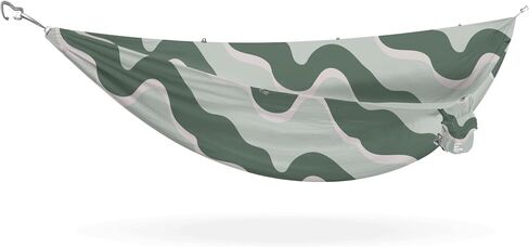 KAMMOK: Roo Double Hammock | Made from Strong & 100% Recycled Water Resistant Ripstop Fabric | Comfortable, Packable, Lightweight (Lifetime Adventure Grade Warranty), Ocean Print in Saudi Arabia