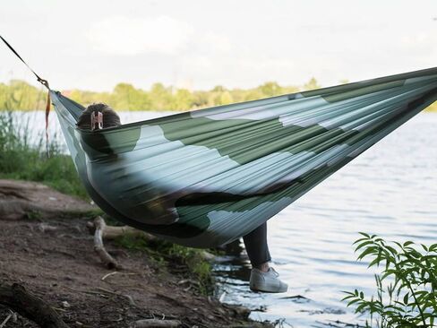 KAMMOK: Roo Double Hammock | Made from Strong & 100% Recycled Water Resistant Ripstop Fabric | Comfortable, Packable, Lightweight (Lifetime Adventure Grade Warranty), Ocean Print in Saudi Arabia