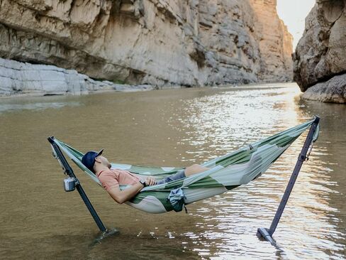 KAMMOK: Roo Double Hammock | Made from Strong & 100% Recycled Water Resistant Ripstop Fabric | Comfortable, Packable, Lightweight (Lifetime Adventure Grade Warranty), Ocean Print in Saudi Arabia