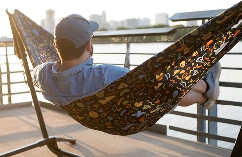 KAMMOK: Roo Double Hammock | Made from Strong & 100% Recycled Water Resistant Ripstop Fabric | Comfortable, Packable, Lightweight (Lifetime Adventure Grade Warranty), Ocean Print in Saudi Arabia