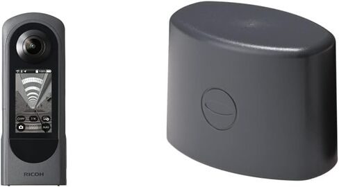 كاميرا Ricoh Theta X بزاوية 360 درجة، صورة عالية الدقة لمسافة 60 مترًا تقريبًا، 5.7K 360 درجة، شاشة تعمل باللمس in Kuwait