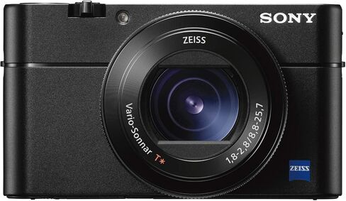 كاميرا سوني RX100V سايبر شوت الرقمية بمستشعر صور CMOS بدقة 20.1 ميجابكسل - DSC-RX100M5A/B، اسود in Kuwait